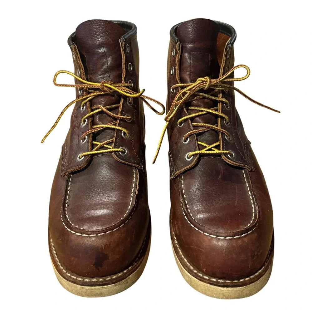 Red Wing 8138 Heritage Mens Brown Leather Moc Toe Work Boots USA‎ Size 12